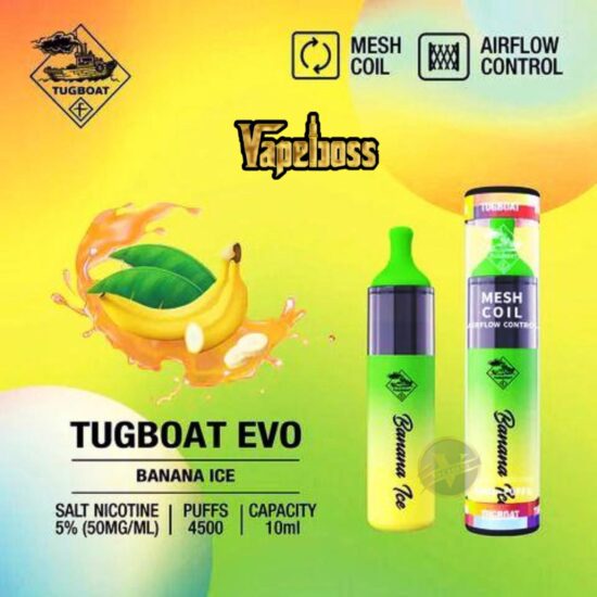 Tugboat Banana Ice 4500 Puffs