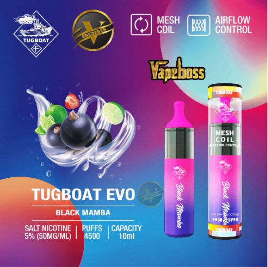 Tugboat Evo Black Mamba 4500 Puffs