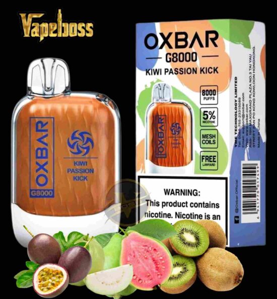 Oxbar Kiwi Passion Kick-Guava G8000 Puffs Disposable