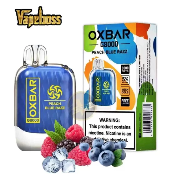 Oxbar Peach Blue Razz G8000 Puffs