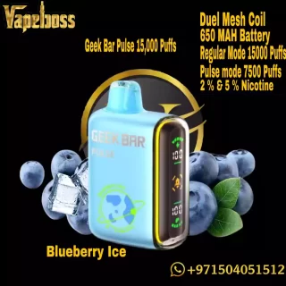 Geek Bar Pulse Blueberry Ice 15000 Puffs Dubai UAE