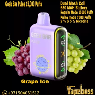 Geek Bar Pulse Grape Ice 15000 Puffs Dubai UAE