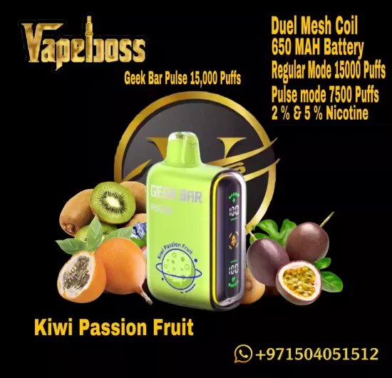 Geek Bar Pulse Kiwi Passion Fruit 15000 Puffs Dubai UAE
