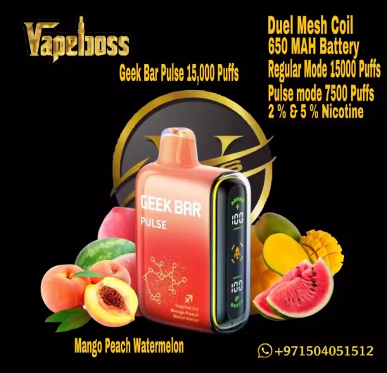 Geek Bar Pulse Mango Peach Watermelon 15000 Puffs Dubai UAE