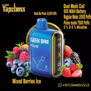 Geek Bar Pulse Mixed Berries Ice 15000 Puffs Dubai UAE