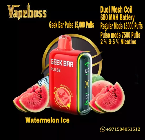 Geek Bar Pulse Watermelon Ice 15000 Puffs Dubai UAE